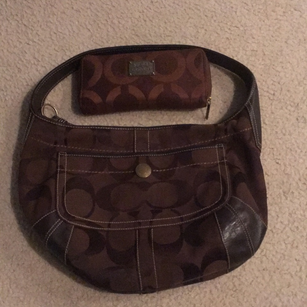 coach bag and wallet
